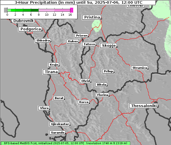 Niederschlag, 6. 7. 2025