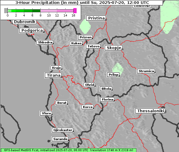 Niederschlag, 20. 7. 2025