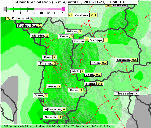 Niederschlag, 21. 11. 2025