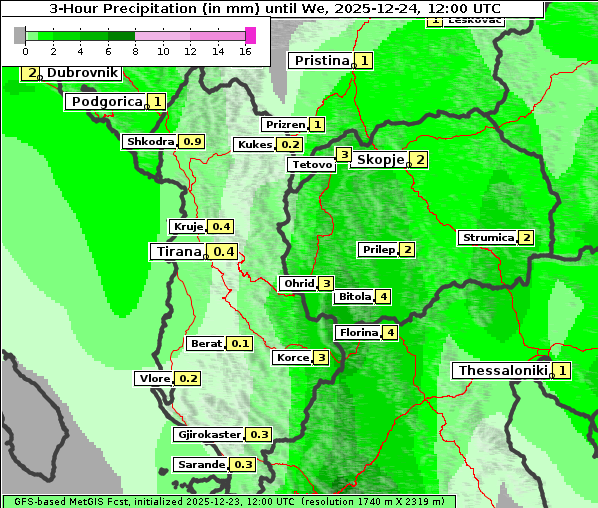 Niederschlag, 24. 12. 2025