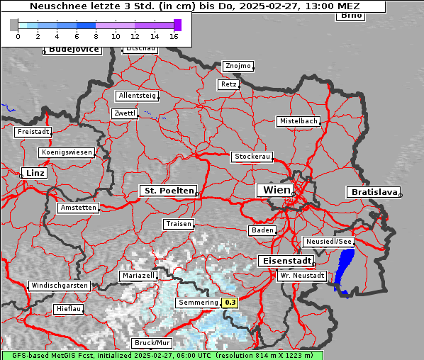 Neuschnee, 27. 2. 2025