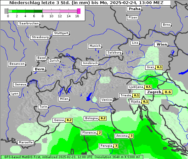 Niederschlag, 24. 2. 2025