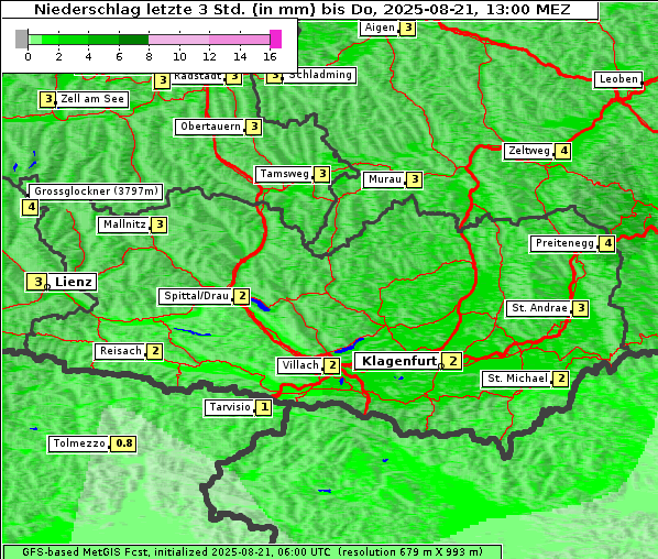 Niederschlag, 21. 8. 2025