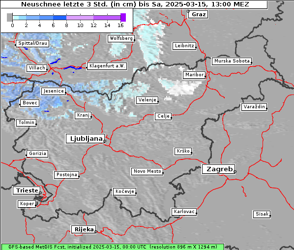 Neuschnee, 15. 3. 2025