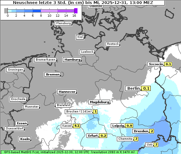 Neuschnee, 31. 12. 2025