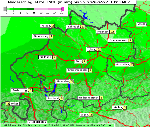 Niederschlag, 22. 2. 2026