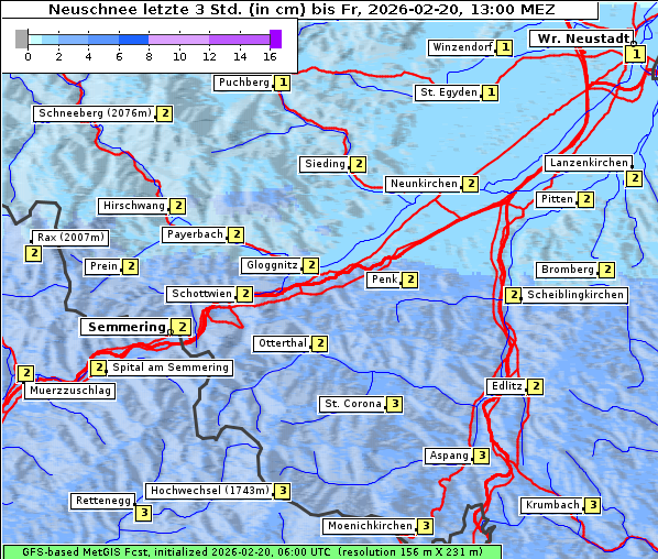Neuschnee, 20. 2. 2026