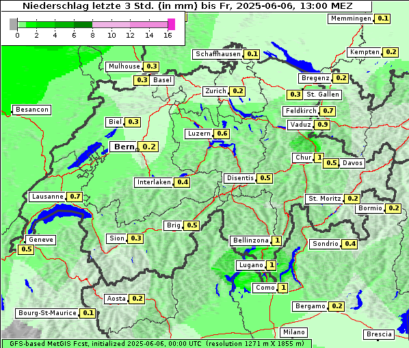 Niederschlag, 6. 6. 2025