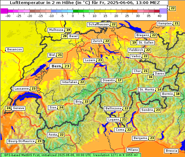 Temperatur, 6. 6. 2025