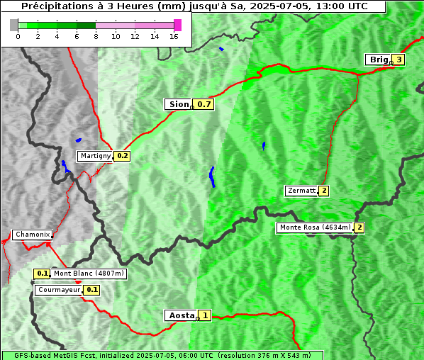 Niederschlag, 5. 7. 2025