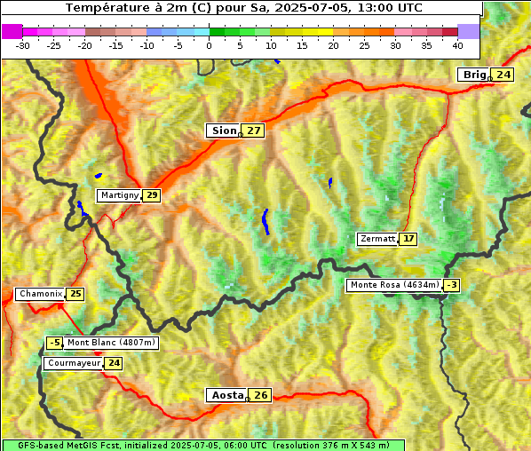 Temperatur, 5. 7. 2025