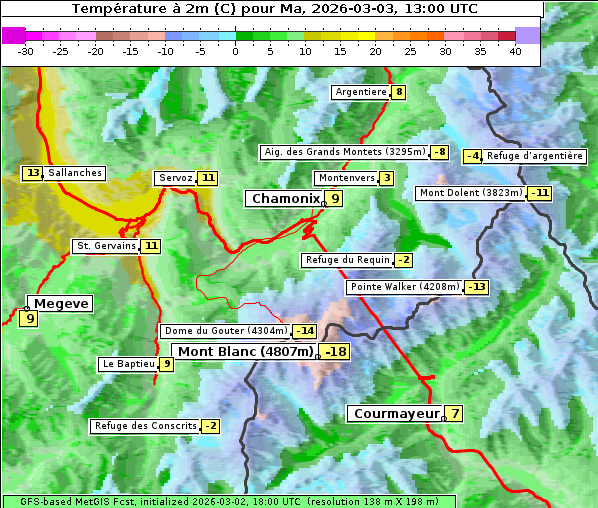 Temperatur, 3. 3. 2026