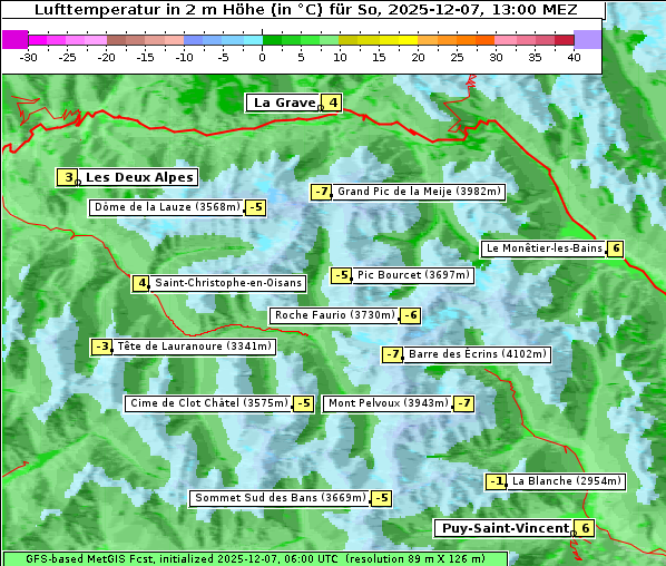 Temperatur, 7. 12. 2025