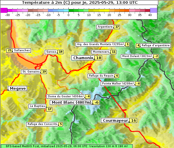 Temperatur, 29. 5. 2025