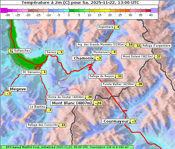 Temperatur, 22. 11. 2025