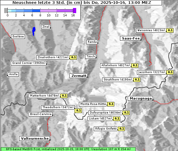 Neuschnee, 16. 10. 2025