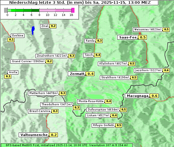 Niederschlag, 15. 11. 2025