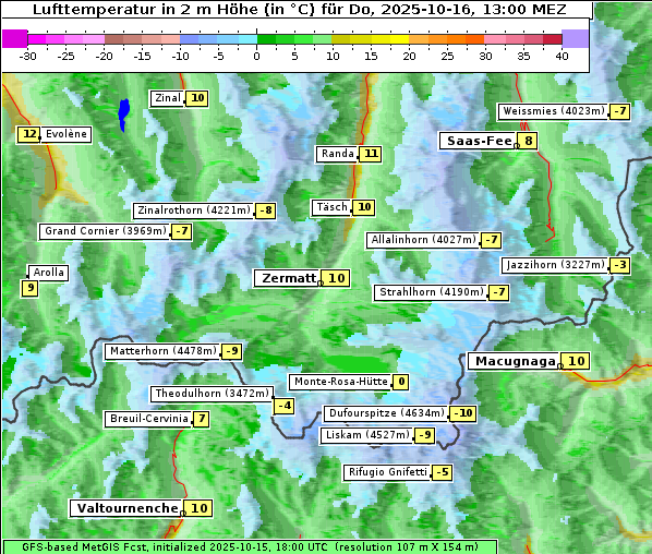 Temperatur, 16. 10. 2025