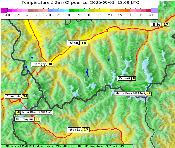 Temperatur, 1. 9. 2025