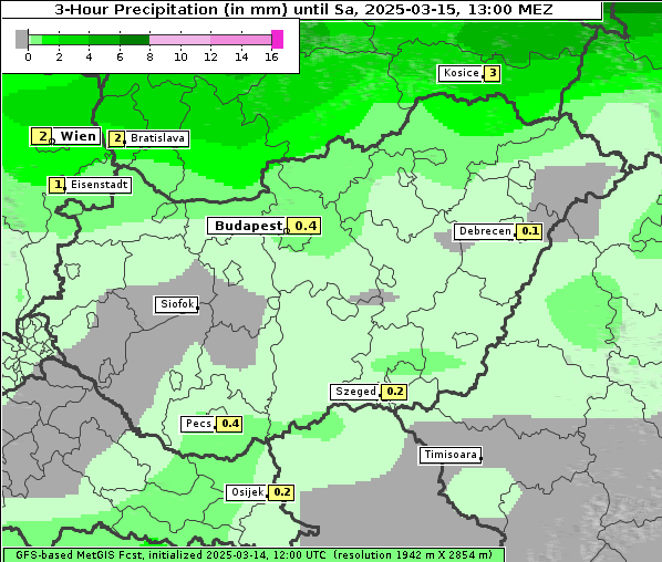 Niederschlag, 15. 3. 2025