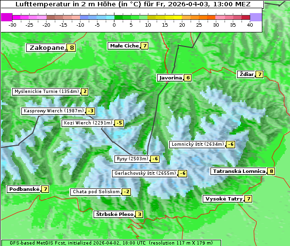 Temperatur, 3. 4. 2026