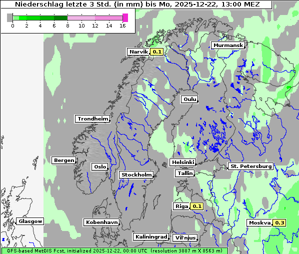 Niederschlag, 22. 12. 2025