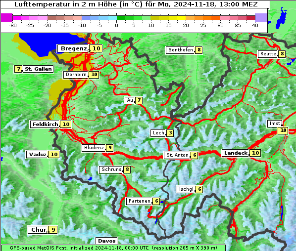 Temperatur, 18. 11. 2024