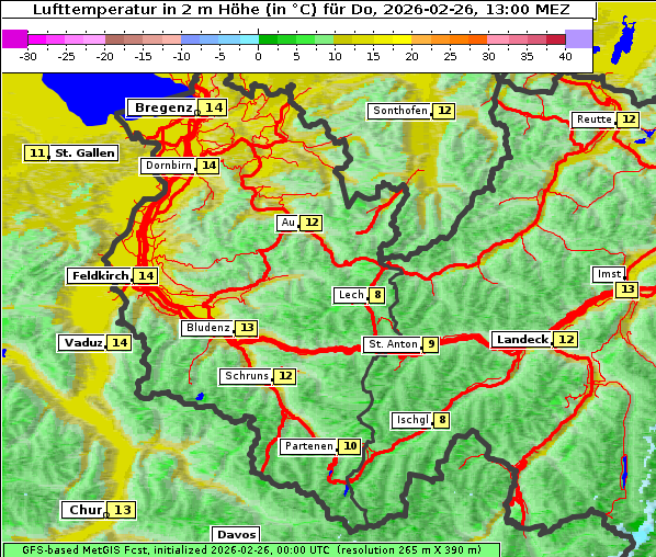 Temperatur, 26. 2. 2026