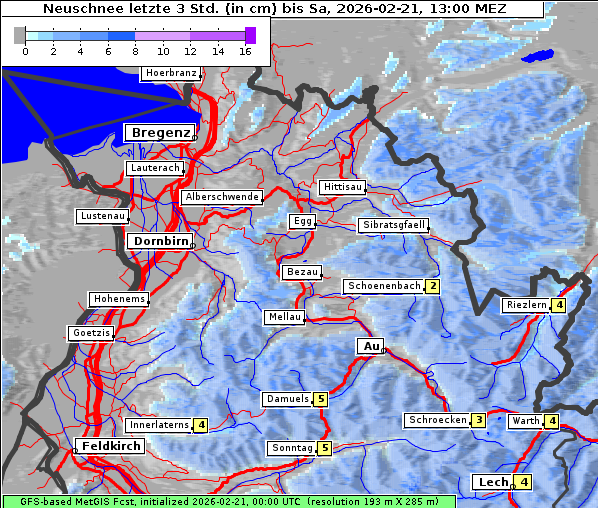 Neuschnee, 21. 2. 2026