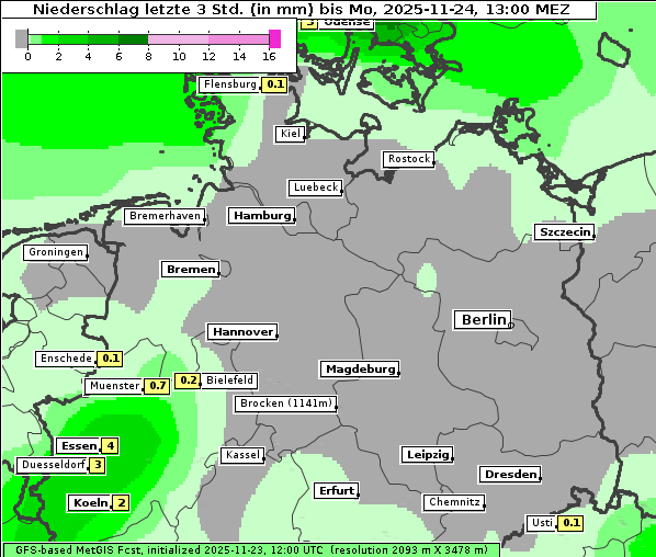 Niederschlag, 24. 11. 2025