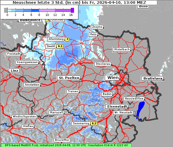 Neuschnee, 10. 4. 2026