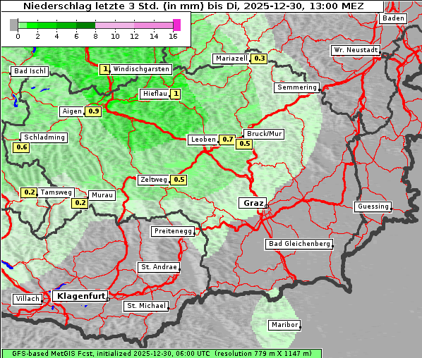 Niederschlag, 30. 12. 2025