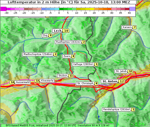 Temperatur, 18. 10. 2025