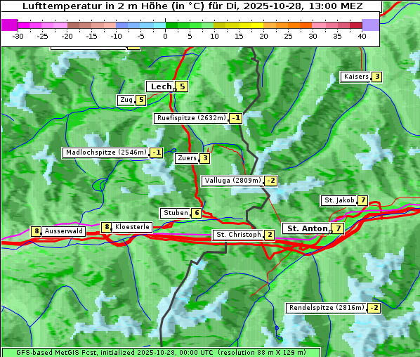 Temperatur, 28. 10. 2025