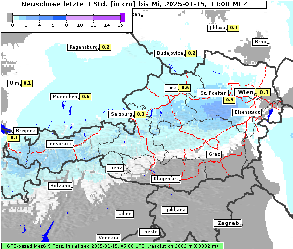 Neuschnee, 15. 1. 2025