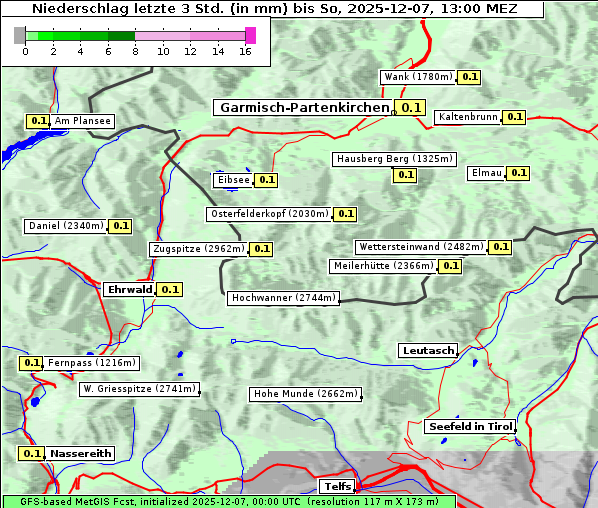 Niederschlag, 7. 12. 2025