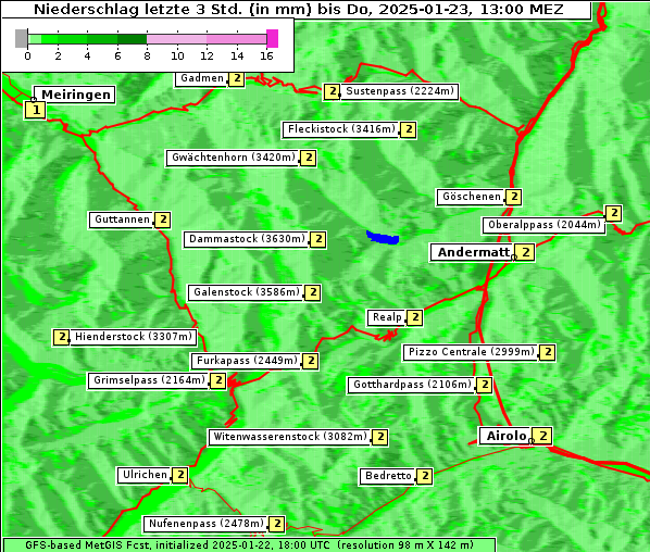 Niederschlag, 23. 1. 2025