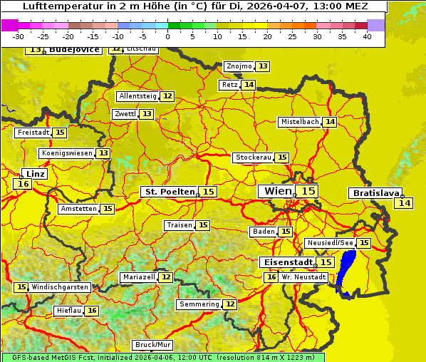 Temperatur, 7. 4. 2026