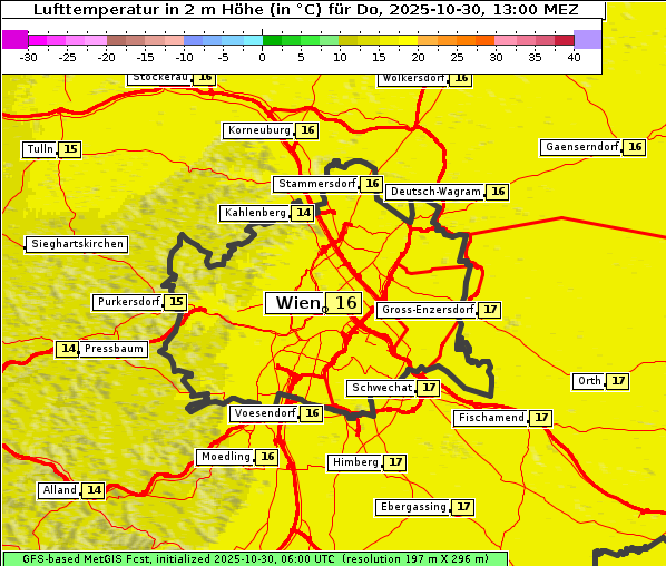 Temperatur, 30. 10. 2025