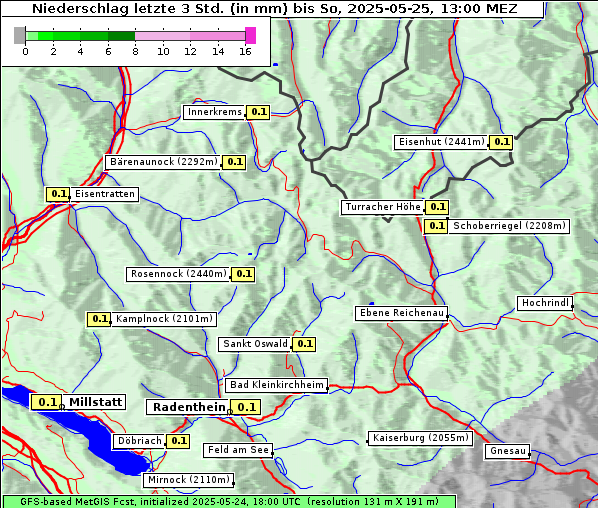 Niederschlag, 25. 5. 2025