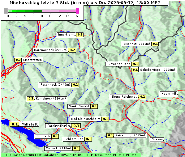Niederschlag, 12. 6. 2025