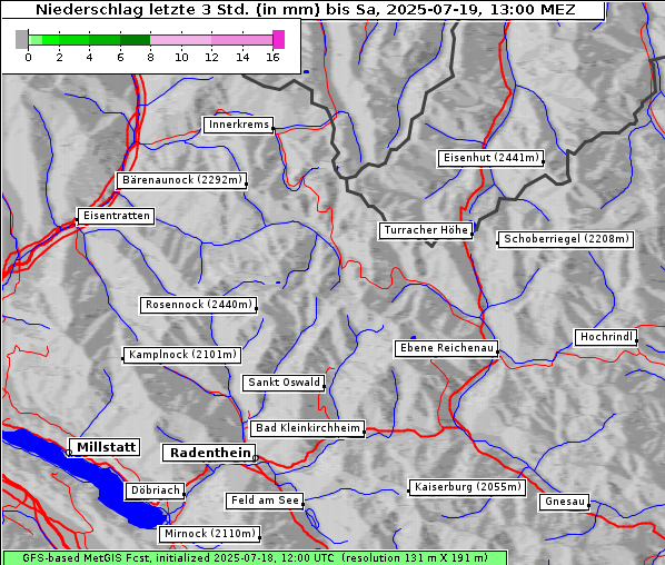 Niederschlag, 19. 7. 2025