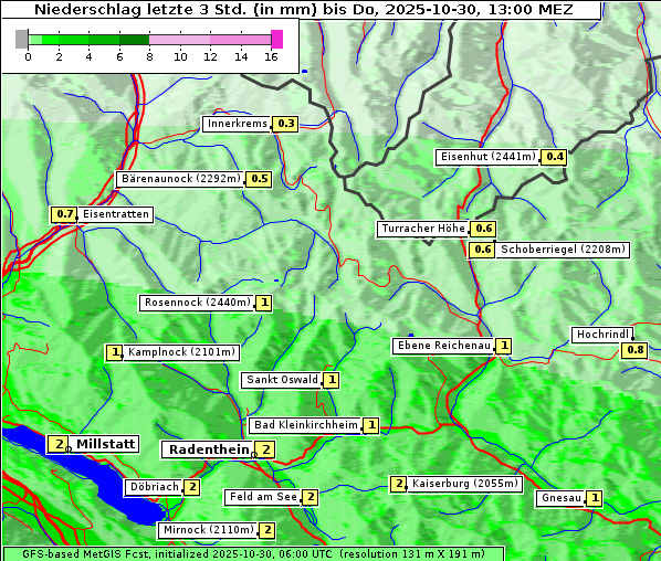 Niederschlag, 30. 10. 2025