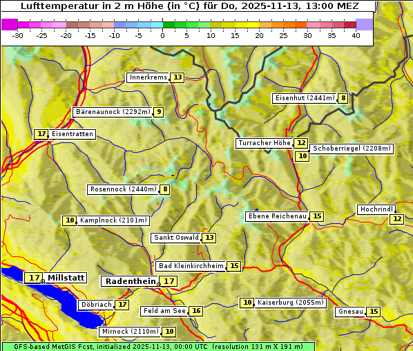 Temperatur, 13. 11. 2025