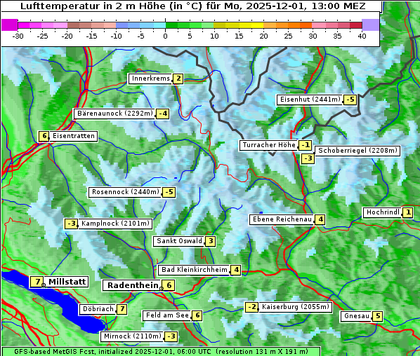 Temperatur, 1. 12. 2025