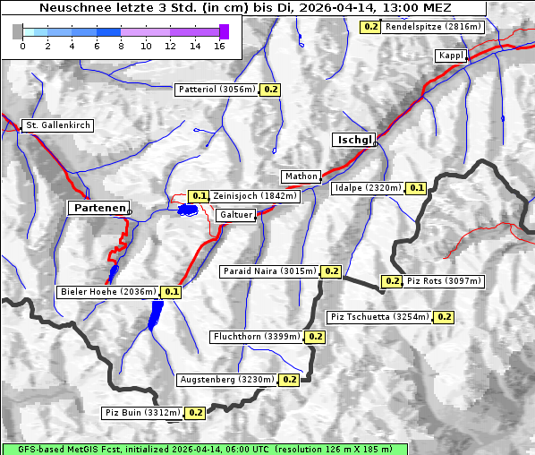 Neuschnee, 14. 4. 2026