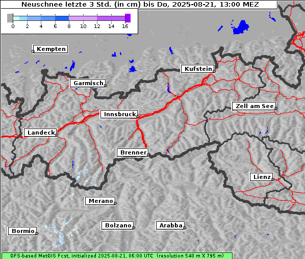 Neuschnee, 21. 8. 2025