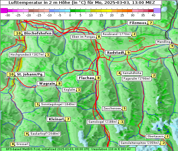 Temperatur, 3. 3. 2025