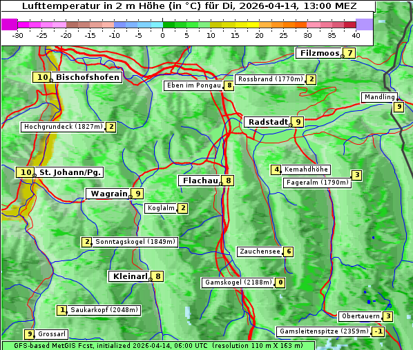 Temperatur, 14. 4. 2026