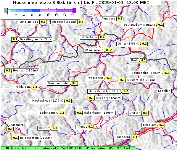 Neuschnee, 3. 1. 2025